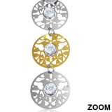 Clous pendants 49 - Trois cercles avec zircones