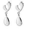 Boucles d'oreilles clous pendants 36 - Coeur et goutte