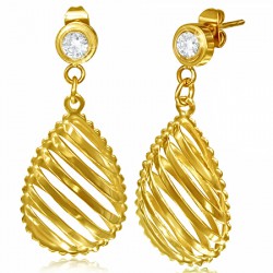 Clous pendants 39 - Deux gouttes gold iP