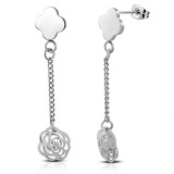 Clous pendants 41 - Fleur avec chaine