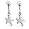 Boucles d'oreilles clous pendants 43 - étoile de mer