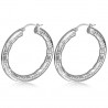 Boucles d'oreilles créoles 09 - Doubles rayures