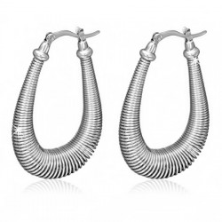Boucles d'oreille créoles 10 - Fil d'acier en longueur