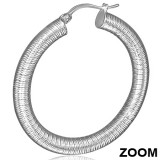Boucles d'oreilles créoles 16 - Rayures en biais