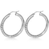 Boucles d'oreilles créoles 19 - Lignes croisées