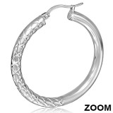Boucles d'oreilles créoles 19 - Lignes croisées