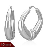 Boucles d'oreilles créoles 25 - Grosses et creuses trois lignes