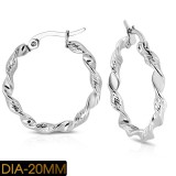 Boucles d'oreilles créoles 27 - Vrillées avec rayures