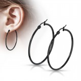 Boucles créoles 68 - Plaqué titane noire