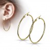 Boucles d'oreilles créoles 30 - Gold-ip jaune