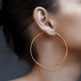 Boucles créoles 70 - Gold-ip rose