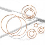 Boucles créoles 70 - Gold-ip rose