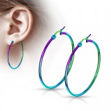 Boucles créoles 71 - Plaqué titane rainbow