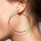 Boucles créoles 71 - Plaqué titane rainbow