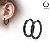 Boucles créoles 72 - Plaqué titane noire B