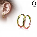 Boucles créoles 74 - Plaqué titane rainbow B