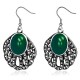Boucles d'oreilles vintages 14 - Gem ovale deluxe vert