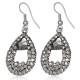 Boucles d'oreilles vintages 30 - Goutte multiples strass noirs