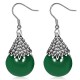 Boucles d'oreilles vintages 31 - Goutte ronde verte