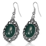 Boucles d'oreilles vintages 44 - Noeud papillon gem vert