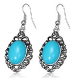 Boucles d'oreilles vintages 45 - Noeud papillon gem turquoise