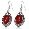 Boucles d'oreilles vintages 46 - Noeud papillon gem rouge