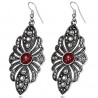 Boucles d'oreilles vintages 48 - Grand losange gem rouge