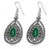 Boucles d'oreilles vintages 55 - Pendentif goutte deluxe gem vert