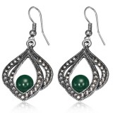 Boucles d'oreilles vintages 56 - Pendentif graine deluxe gem vert