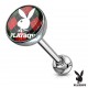 Piercing langue logo 44 - Playboy carrés verts noirs et rouges