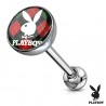 Piercing langue logo 44 - Playboy carrés verts noirs et rouges