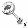 Piercing langue logo 47 - Playboy deux lapins