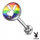 Piercing langue logo 50 - Playboy fond LGBT