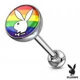 Piercing langue logo 50 - Playboy fond LGBT