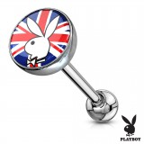 Piercing langue logo 51 - Playboy drapeau Anglais