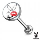 Piercing langue logo 57 - Playboy lapin et baiser