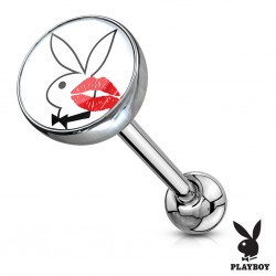Piercing langue logo 57 - Playboy lapin et baiser