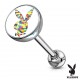 Piercing langue logo 59 - Playboy lapin multicolore