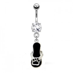 Piercing nombril tongue 08 - Patte de chat