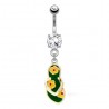 Piercing nombril tongue 10 - Verte trois fleurs