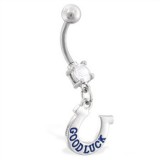 Piercing nombril porte bonheur 08 - Fer à cheval good luck