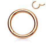 Anneau brisé gold-ip rose avec un bord attaché