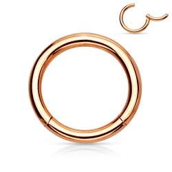 Anneau brisé gold-ip rose avec un bord attaché