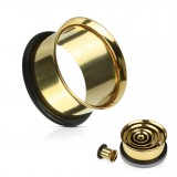 Tunnel courbe o-ring acier gold-ip jaune (AC16)
