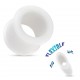 Tunnel flexible en silicone unicolore blanc (ACRY04)