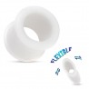 Tunnel flexible en silicone unicolore blanc (ACRY04)