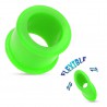 Tunnel flexible en silicone unicolore vert (ACRY04)