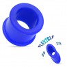 Tunnel flexible en silicone unicolore bleu (ACRY04)