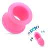 Tunnel flexible en silicone unicolore rose (ACRY04)