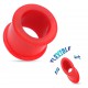 Tunnel flexible en silicone unicolore rouge (ACRY04)